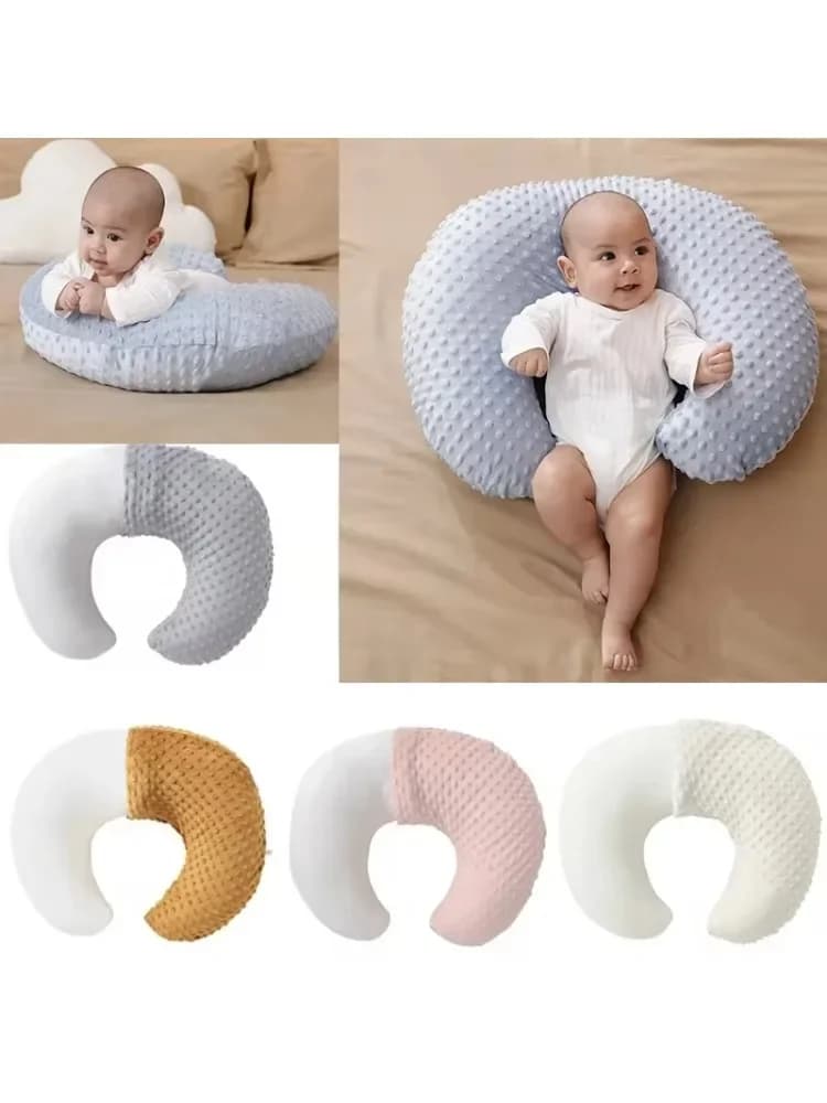 Zacht ademend voedingskussen effen kleur rugsteunkussen babyvoedingskussen comfortabel voedingshulpmiddel moederschap essentieel