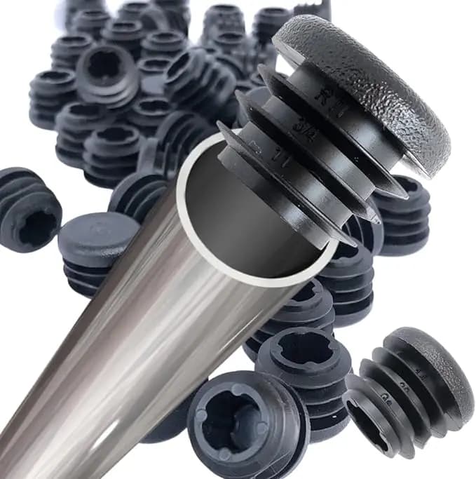 8 STUKS Zwarte Ronde Plastic Blanking Eindkap Buis Pijp Inserts Plug Bung Insert Stopper Voor Stoelpoot Pijp tapon tubo