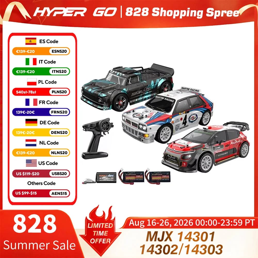 MJX 14301 14302 14303 1/14 RC Auto 55 km/u Borstelloze HYPER GO 2.4G Afstandsbediening 4WD Off-road Hoge Snelheid RC Auto Vrachtwagen Hobby Speelgoed
