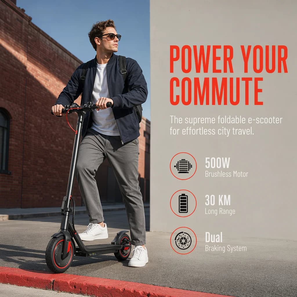 IScooter I9M Elektrische Scooter 500W Motor E-Scooter 42V7.5AH Hoge-Prestatie Lithium Batterij Ondersteunt APP Maximale Snelheid 35KM/H Max Bereik
