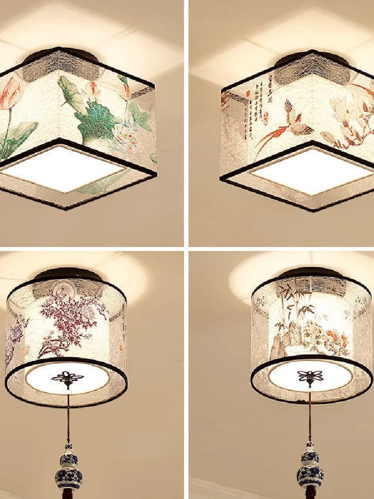 Nieuwe Chinese Stijl Plafond Lamp Gang Creatieve Gang Warm Plafondlamp Hotel Villa Hotel Hal Veranda Balkon Lamp