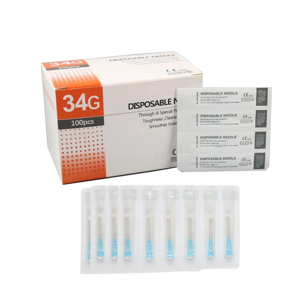 Kleine Pijnloos Wegwerp 34G 2.5mm 4mm 13mm Superfijne Schoonheid naald ultrafijne TandenOoglid Tool Naalden