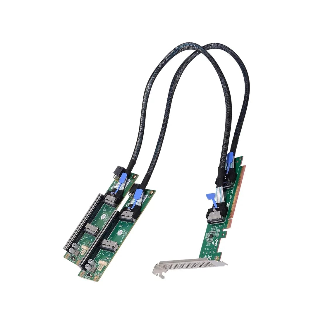 PCIe 5.0 X16 naar MCIO 8i Riser Card 1U hoogte externe GPU uitbreidingsbackplane kit voor serverondersteuning PCIe 4.0/3.0 breakout board