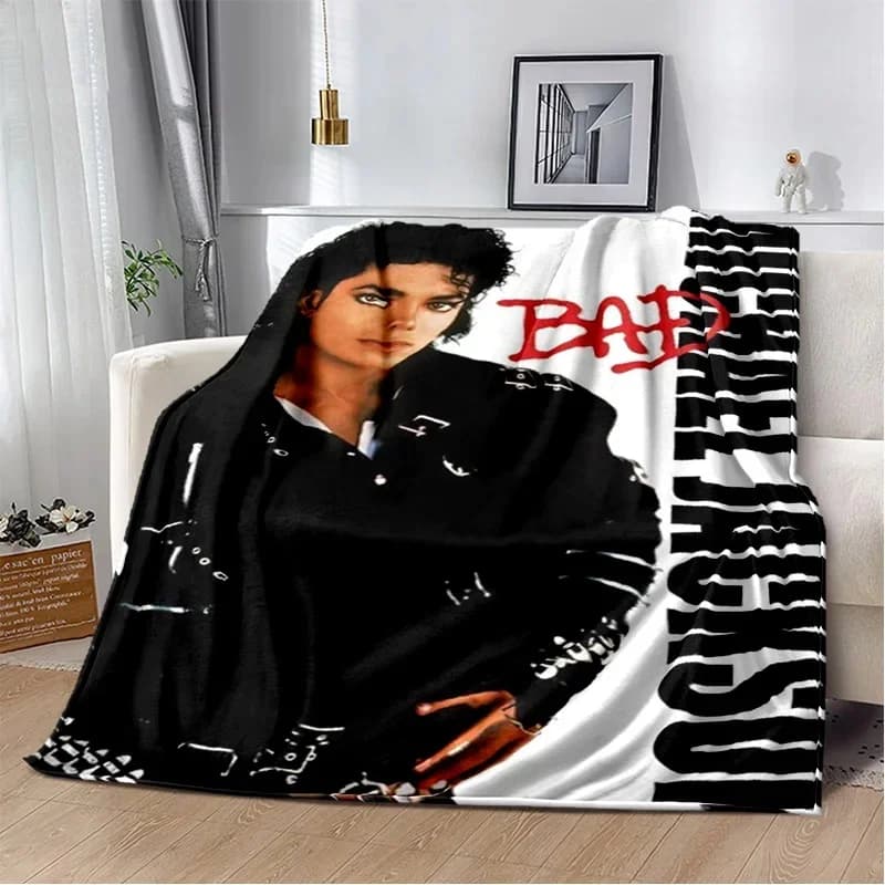 Michael Jackson retro bedrukte HD-deken Soft Throw Deken voor thuis Slaapkamer Slaapbank Reiskantoor Stevige hoes Deken Volwassenen