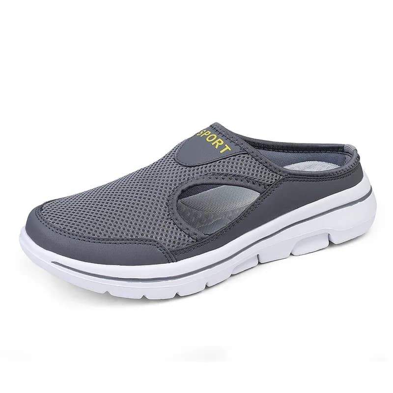 Herenslippers Ademende halve pantoffels Zachte herensneakers Paar platte muilezels Schoenen Thuispantoffels Lichtgewicht instappers Casual schoenen