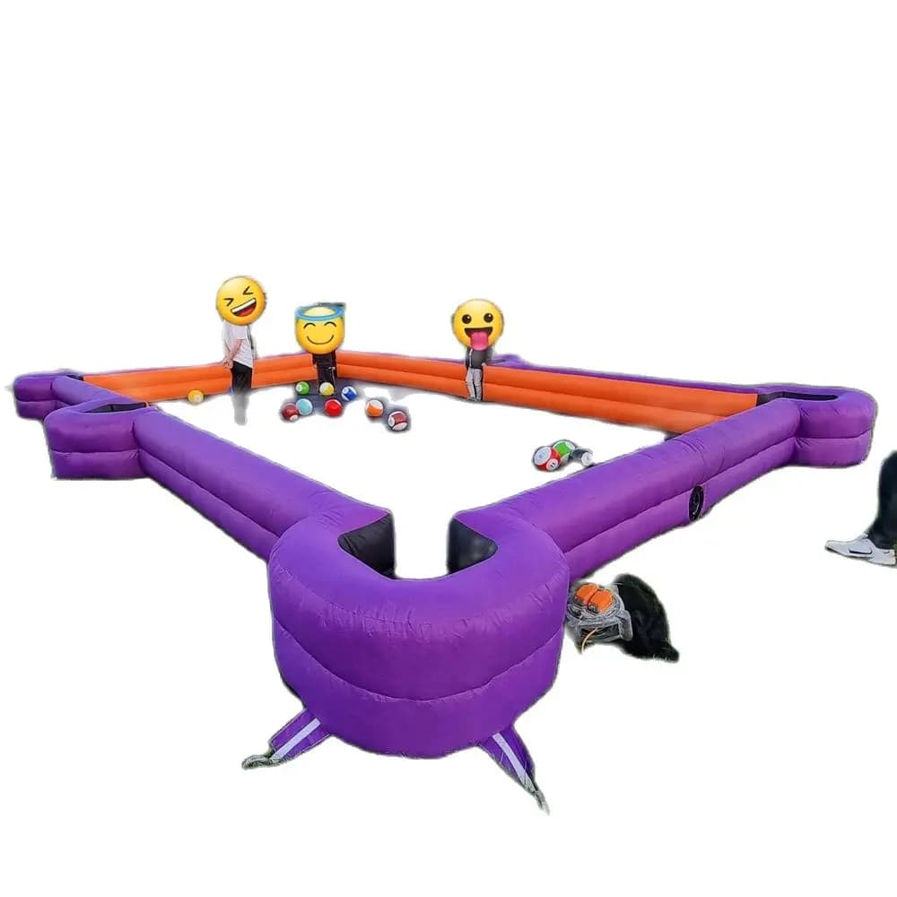 Grappigste opblaasbare snooker voetbal pool opblaasbare snookball tafel gigantische buiten menselijke biljart voor evenementen carnavalspellen
