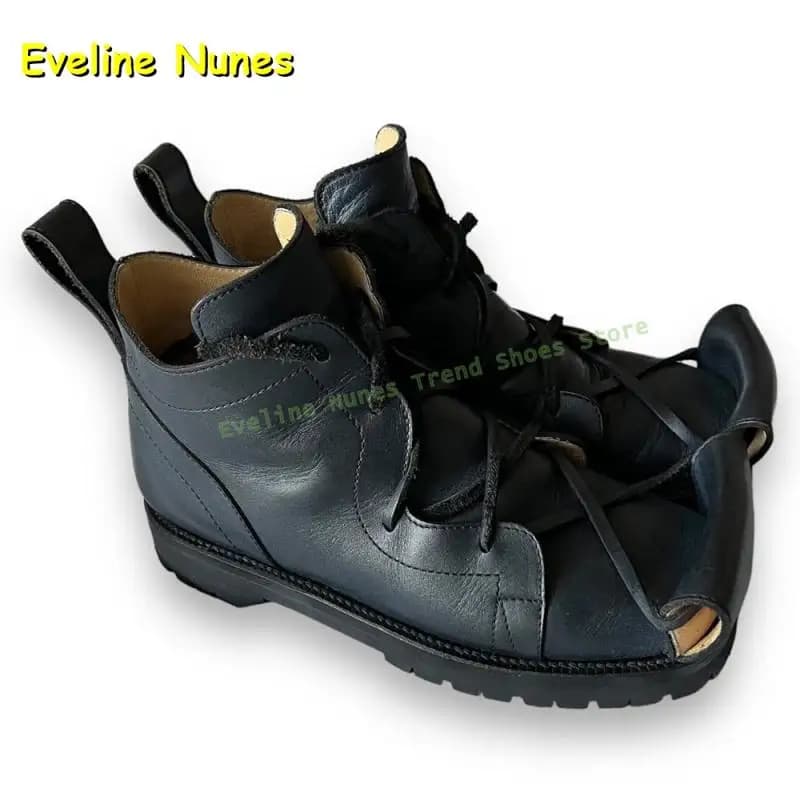 Beauty Beast Scroll Casual Pumps Ronde Teen Tankzool Vetersluiting Platform Patchwork Paar Kunstleren Schoenen 2026 Lente Nieuwe Trend