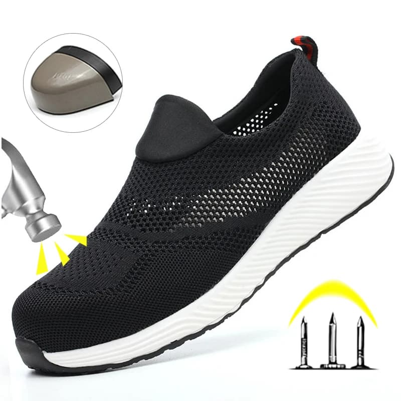 Zomer Mesh Lichte Werk Sneakers Stalen Neus Beschermende Veiligheidsschoenen Mannen Vrouwen Ademende Bouwschoenen Werklaarzen Mannen