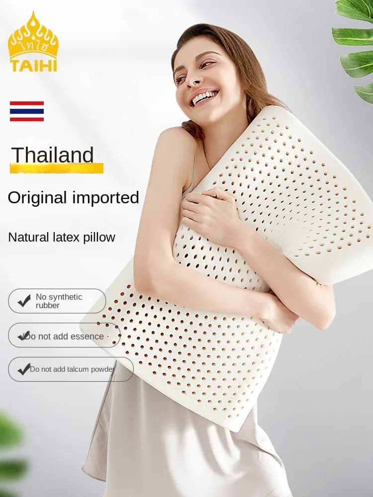 TAIHI Thailand Latex Kussen Voor Nekpijn Bescherm Wervels Gezondheidszorg Orthopedische Massagekussens Voor Slapen Voor Slaapkamer