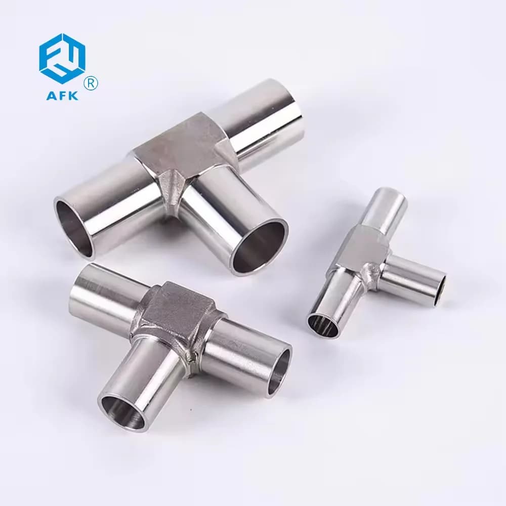 RVS instrument lasfittingen OD stomplassen T-stuk connector 1/4in 3/8in 1/2in 3/4in diverse maten
