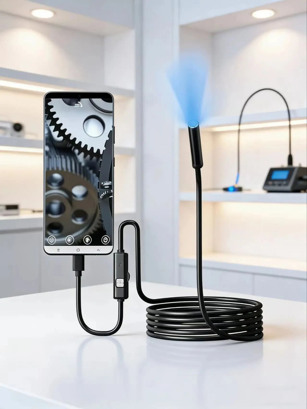 Nieuwe 8mm Endoscoop Camera 1080P HD USB Endoscoop Met 8 LED 1/2/5M Flexibele Kabel Inspectie Borescope voor Android PC