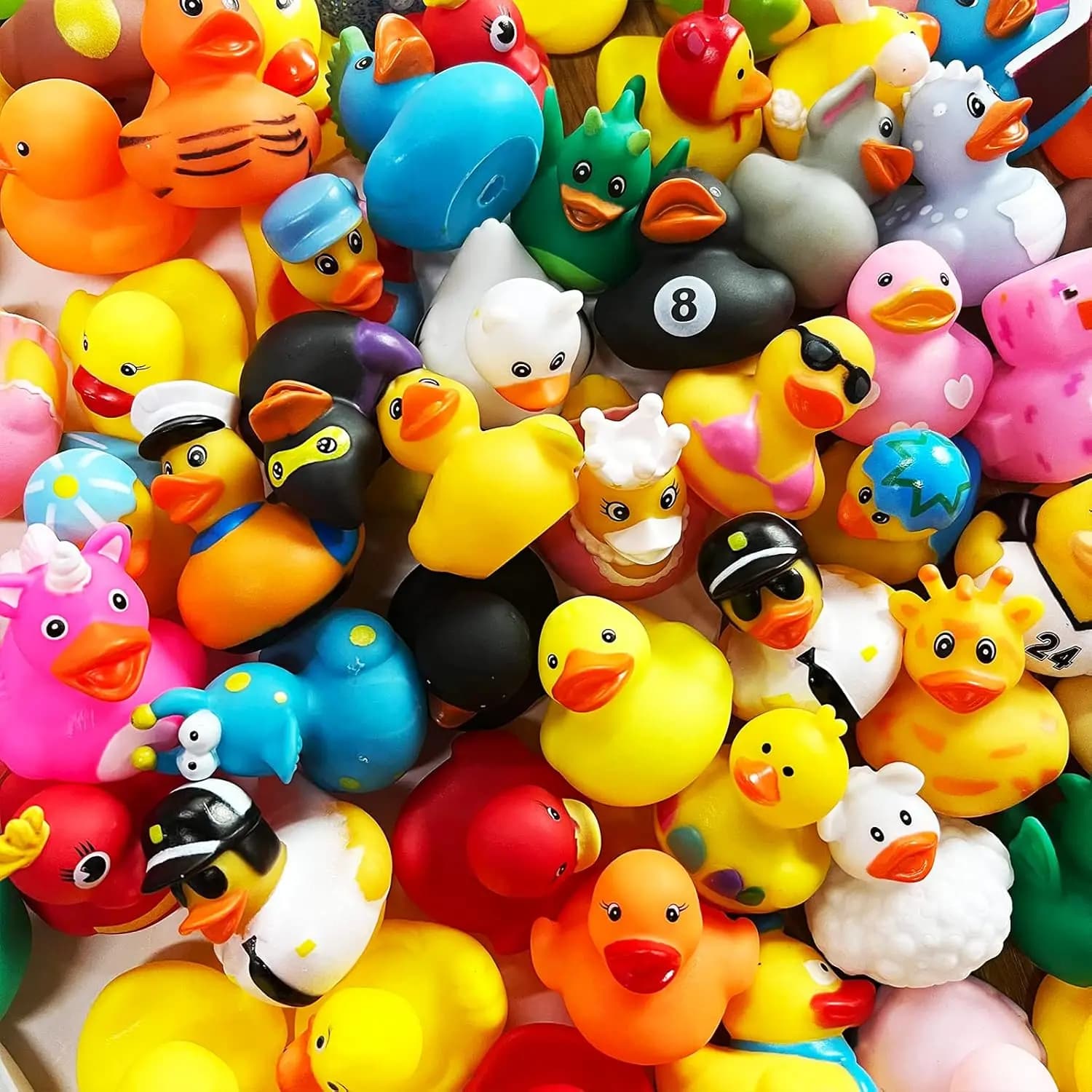 10-100PCS Rubber Duck voor Jeep Bad Speelgoed Assortiment Bulk Floater Eend voor Kinderen Baby Douche Accessoires Feestartikelen, Verjaardag