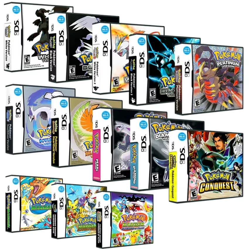 2026 Nieuwe DS R4 Game Card Pokémon DS Kaart Gouden Hart Zilveren Ziel Platina Engelse Versie Videogame Console voor DS NDSi NDS Lite