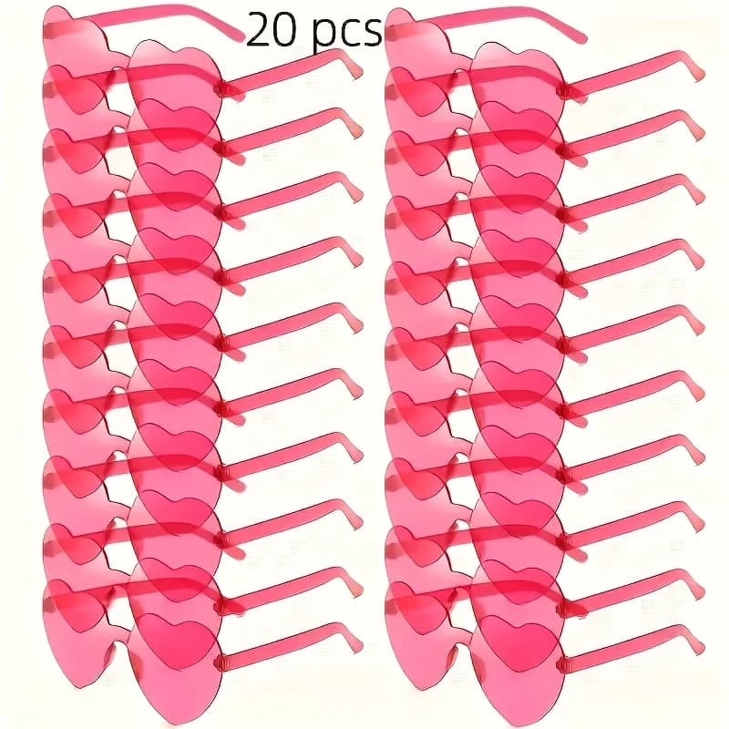 10/20 stuks roze hartvormige zonnebril: feest- en teambuilding rekwisieten, must-have voor lieve meisjes om foto-sfeer te creëren