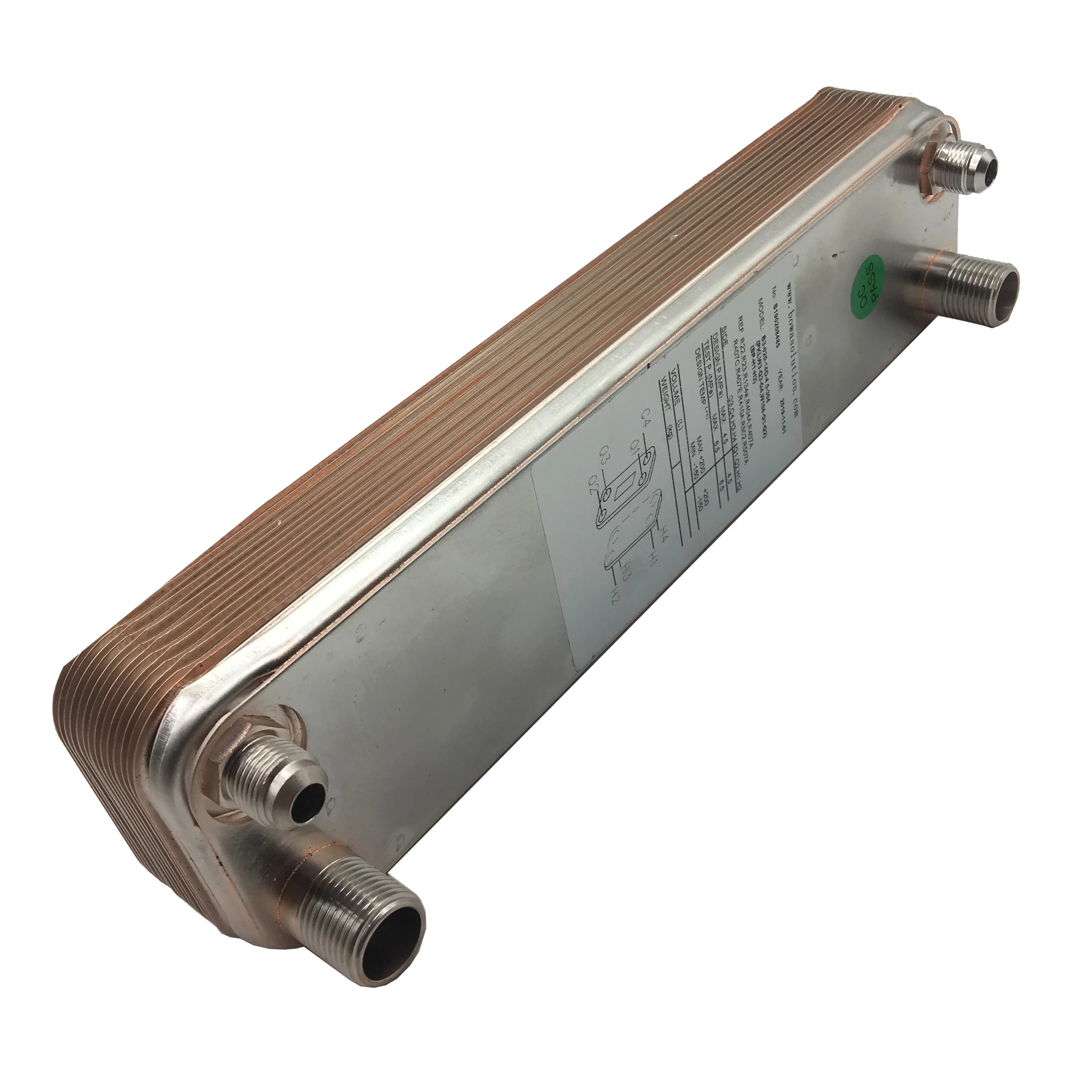 3KW PHE-condensor past bij 1HP compressor met hoge achtergrondtemperatuur (zoals 10cc/rev, R410a of R32) in airconditioners of waterkoelers