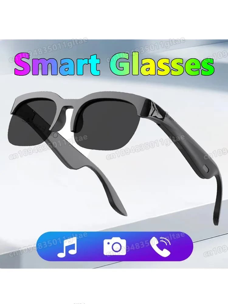Nieuwe camerabediening slimme bril 2025, muziekzonnebril, hoofdtelefoon, draadloze Bluetooth-oproepheadset, HIFI-audiobril voor Android