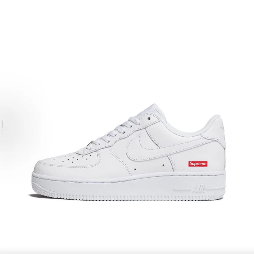 NIKE Air Force 1 Supreme Collaboration AF1 Witte unisex lage casual skateschoenen CU9225-100