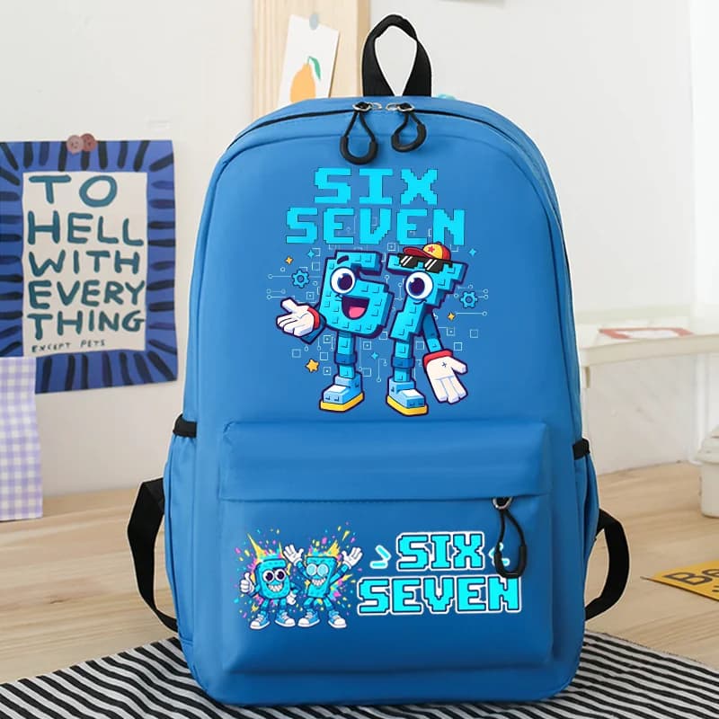 Steal A Brainrot Schooltas Jongens Meisjes Schoolboekentas Grote capaciteit Knapzak Rugzak 67 Six Seven Gedrukt Laptoptas Kids Gift