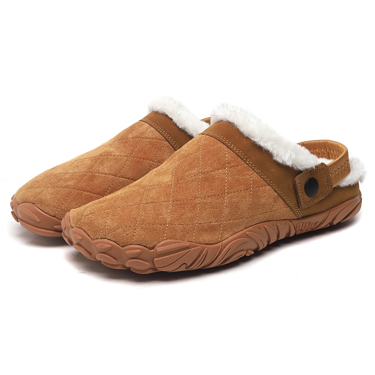 Zeem Leer Mannen Vrouwen Flip Flpos Indoor mannen Winter Thuis Warme Brede teen Schoenen Slipper Katoen Slaapkamer Huis Barefoot Slipper