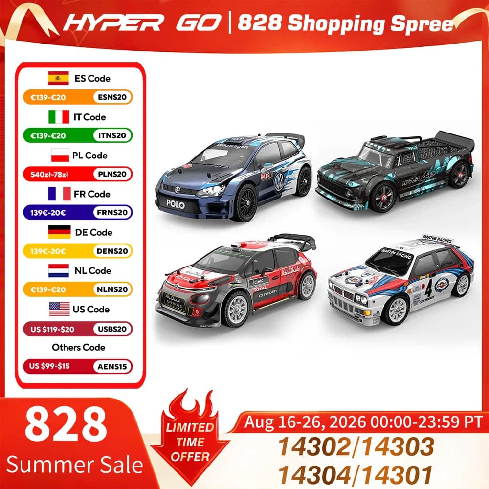 HYPER GO RC MJX 14304 14303 14302 Hoge Snelheid Drift Auto Met Gyroscoop - Elektrisch Speelgoed voor Kinderen Volkswagen Racing Cadeau
