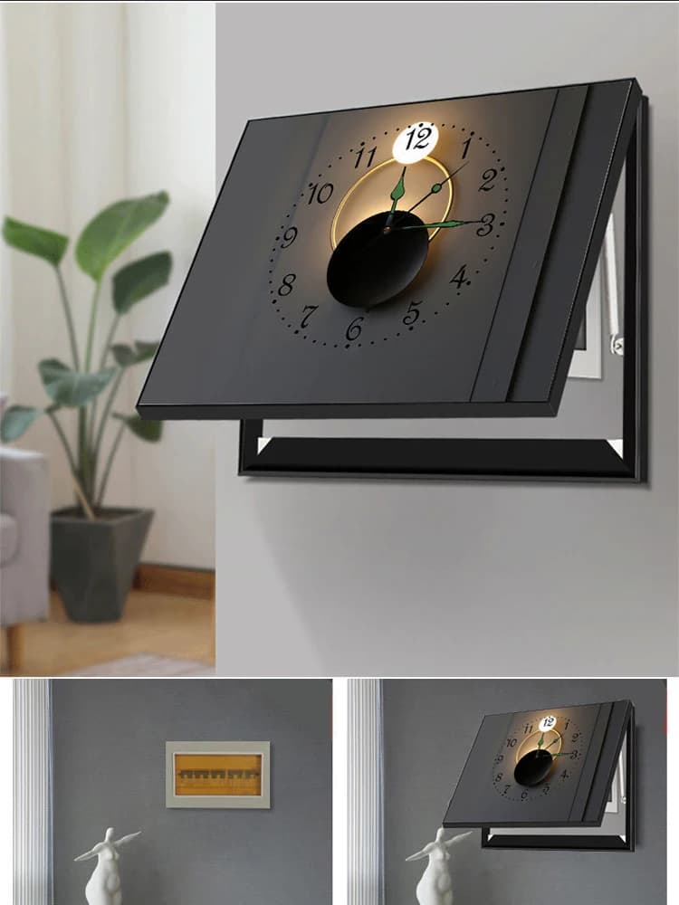 Decor Voor Home Design Schilderen Door Elektrische Doos Moderne Woonkamer Decoratie Accessoires Art Print Frame Met Grote Wandklok
