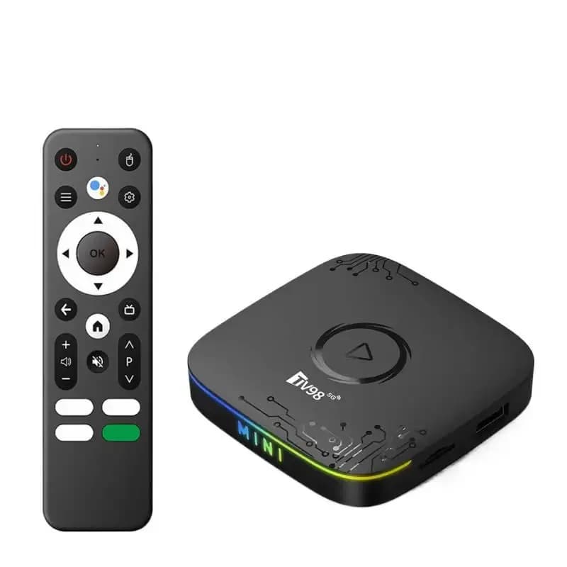 TV98 ATV Mini TV Box Android 14 Smart Home Theater 8GB 128GB Rockchip RK3518 BT5.0 HD 4K 8K Spraakassistent Dual WiFi 4G5G IPTV