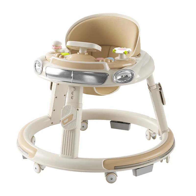 Baby 6-18 maanden anti-O-vormige poot multifunctionele wandelwagen, duwstijl, assistief, anti-vallen, opvouwbaar