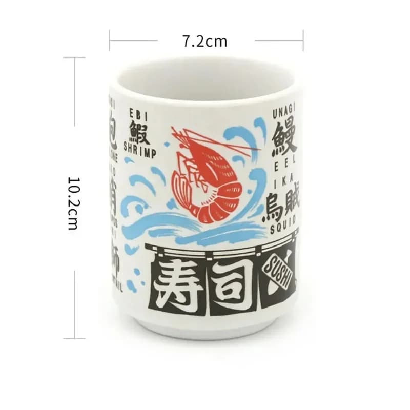 Japanse Indruk Keramische Mokken 300Ml Thee Wijn Sushi Sake Cup Grappige Familie Restaurant Decoratie Reizen Cadeau Voor Vrienden
