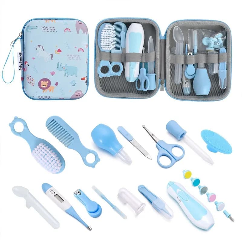 Moeder- en babyset, nagelknipper voor kinderen, medicijnvoeders, 20-delige set, kamborstel, EVA tasverzorgingsset