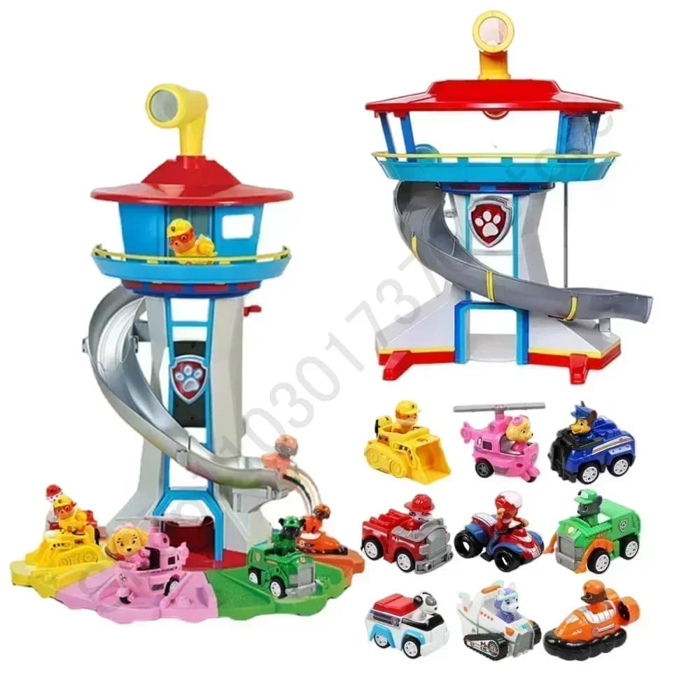 Paw Patrol Speelgoedset Cartoon Anime Figuren Patrol Canine Chase Skye Rebound Fiets Woondecoratie Kinderen Kerst Verjaardagscadeaus