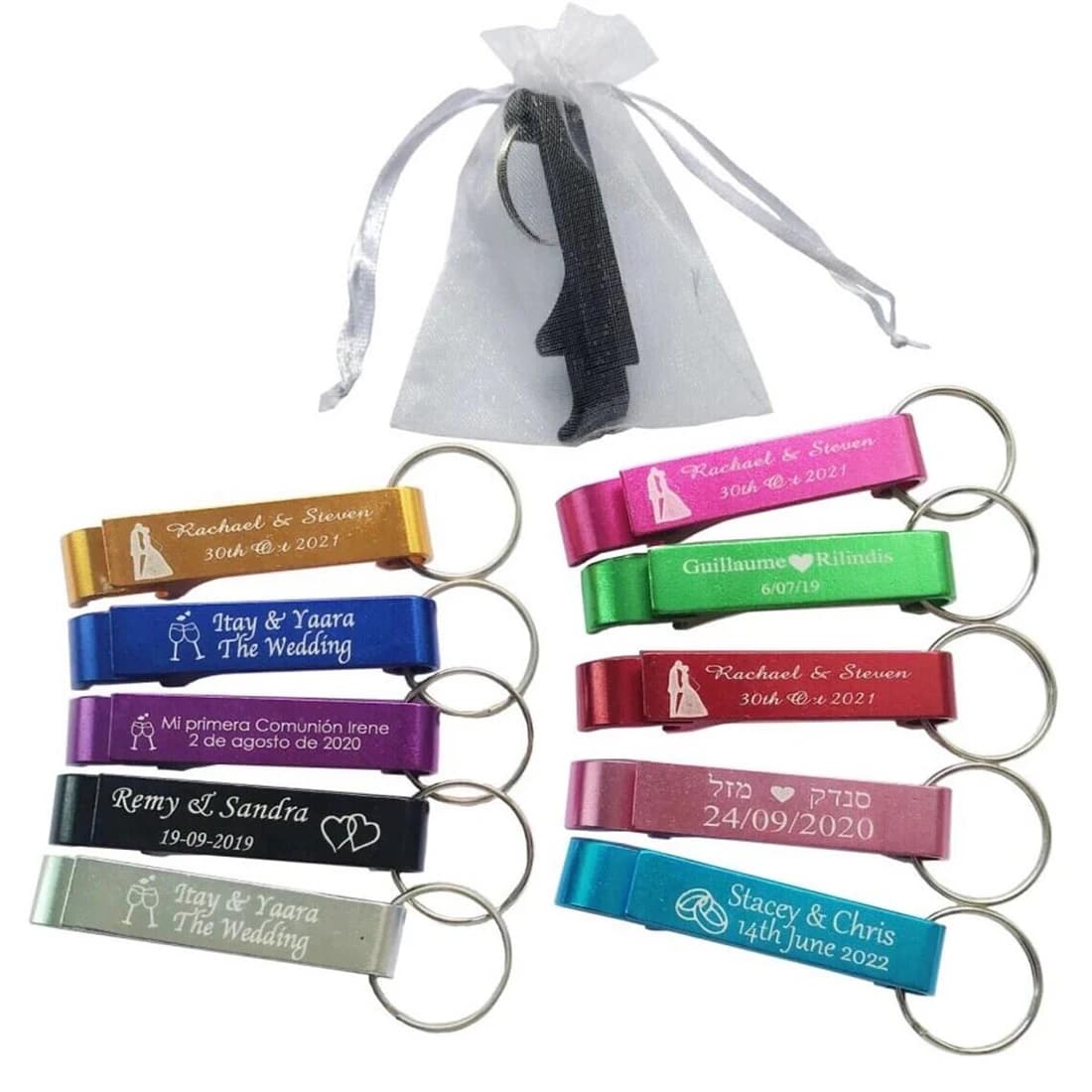 5/10/30/50/100 Stuks Gepersonaliseerde Flesopener Sleutelhanger Gegraveerde Bruiloft Gunsten Brouwerij Hotel restaurant Logo Party Prive Cadeau