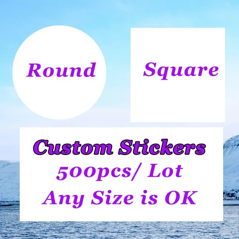 1000 stuks-500 stuks aangepaste stickers logo-labels aanpassen waterdichte persoonlijke ontwerpstickers voor bedrijfslogo