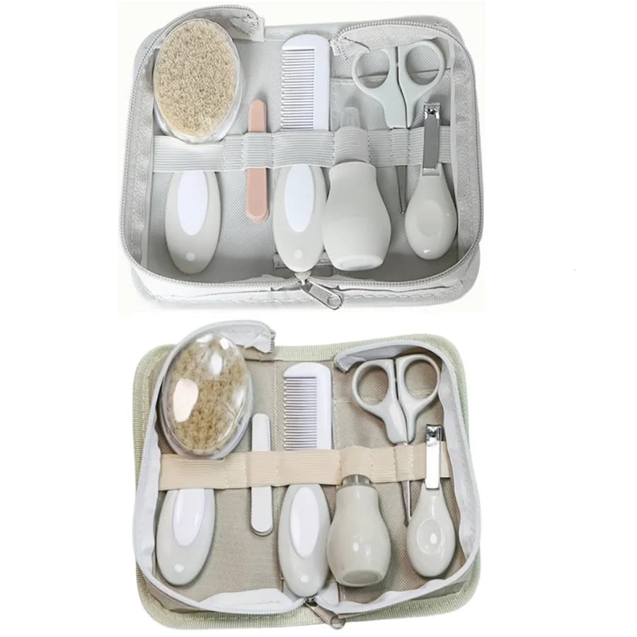 6/7-delige Baby Dagelijkse Verzorgingsset - Neusdouche voor baby's, Kleine schaar, Zachte haarborstel, Nagelvijl, Kleine tandenborstel, Nagelschaartje