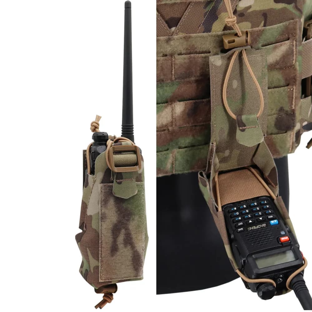 Tactische Gridlok Radio Pouch BAOFENG/POFUNG UV5R UV82 Walkie Talkie Tas Molle Intercom Pouch Voor Jacht Airsoft