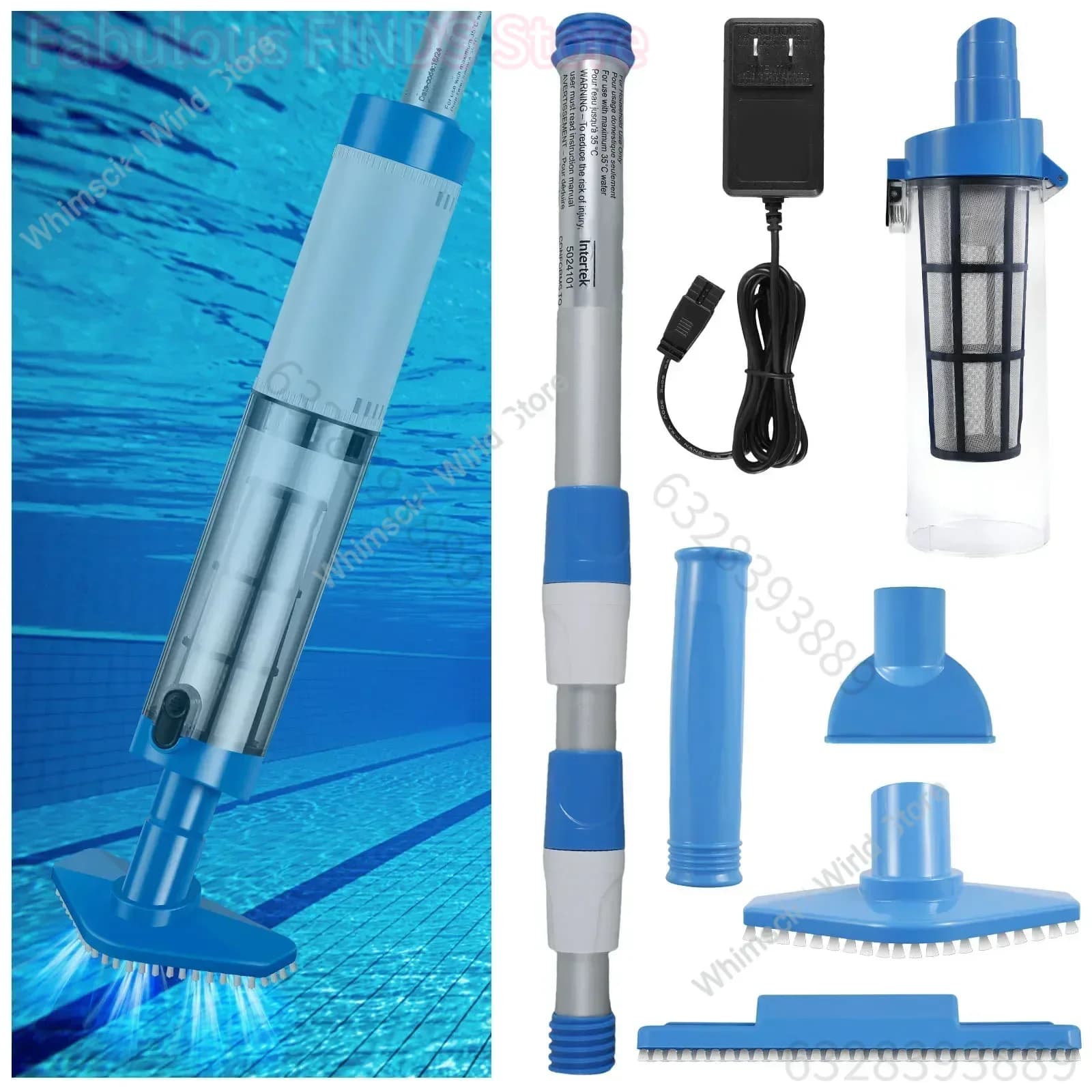 Zwembadstofzuiger Oplaadbaar Zwembad Aquarium Zwemmen Handheld Draadloze spa's Hot Tubs Draagbaar