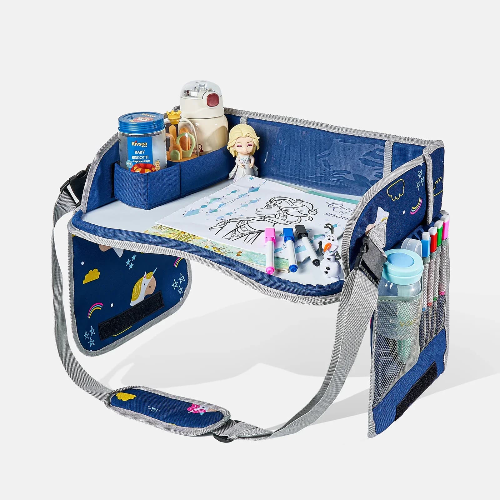 Baby Kids Autostoel Reizen Draagbare Tekentafel Waterdichte Veiligheidszitje Spelen Snack Tekentafel Organisator Opbergtafel