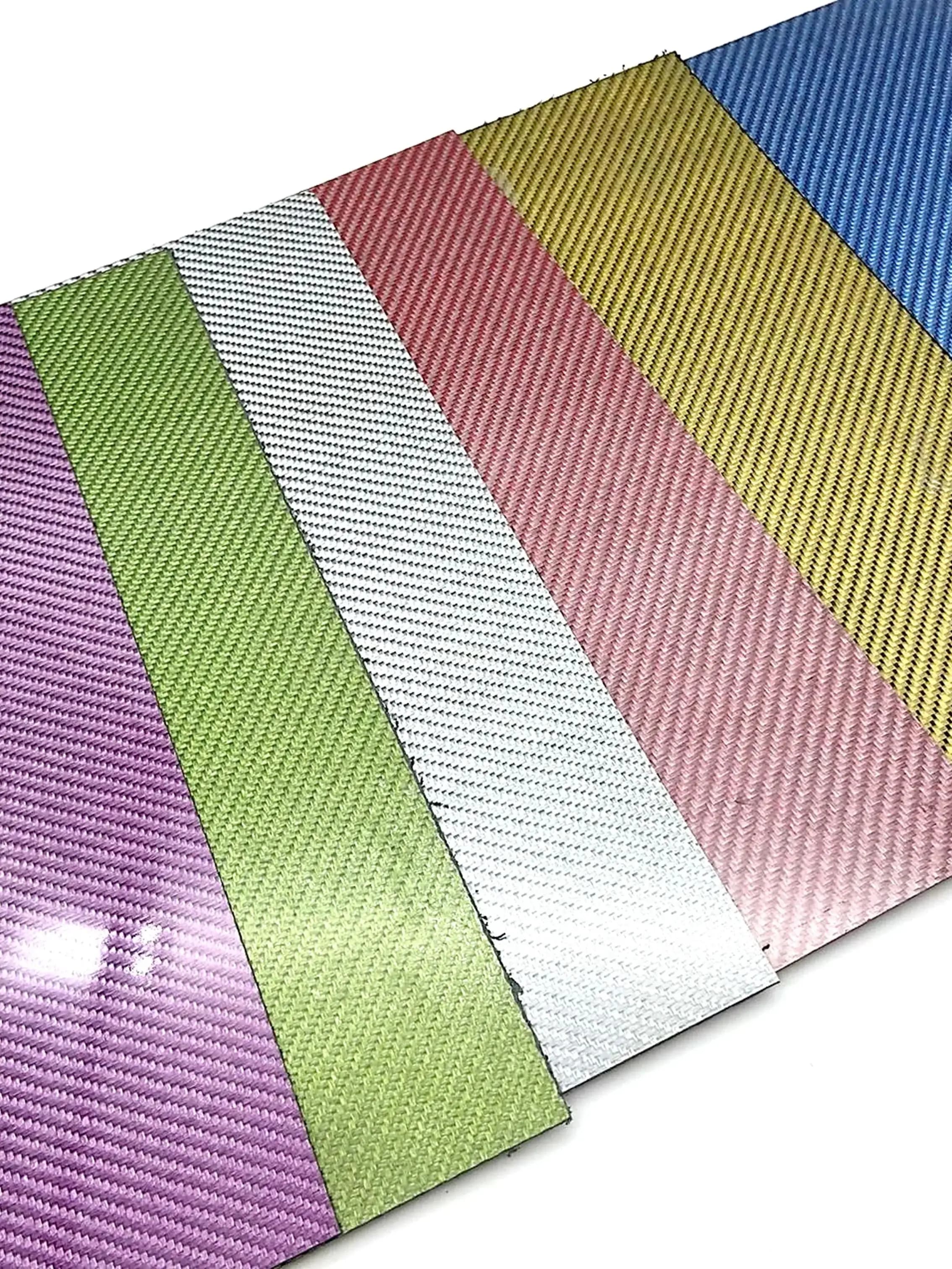 200X300mm Veelkleurige Koolstofvezelplaat Zilver Goud Blauw 3K Koolstofvezel Composiet Bord Paneel Dikte 1mm 1.5mm 2mm 3mm 4mm