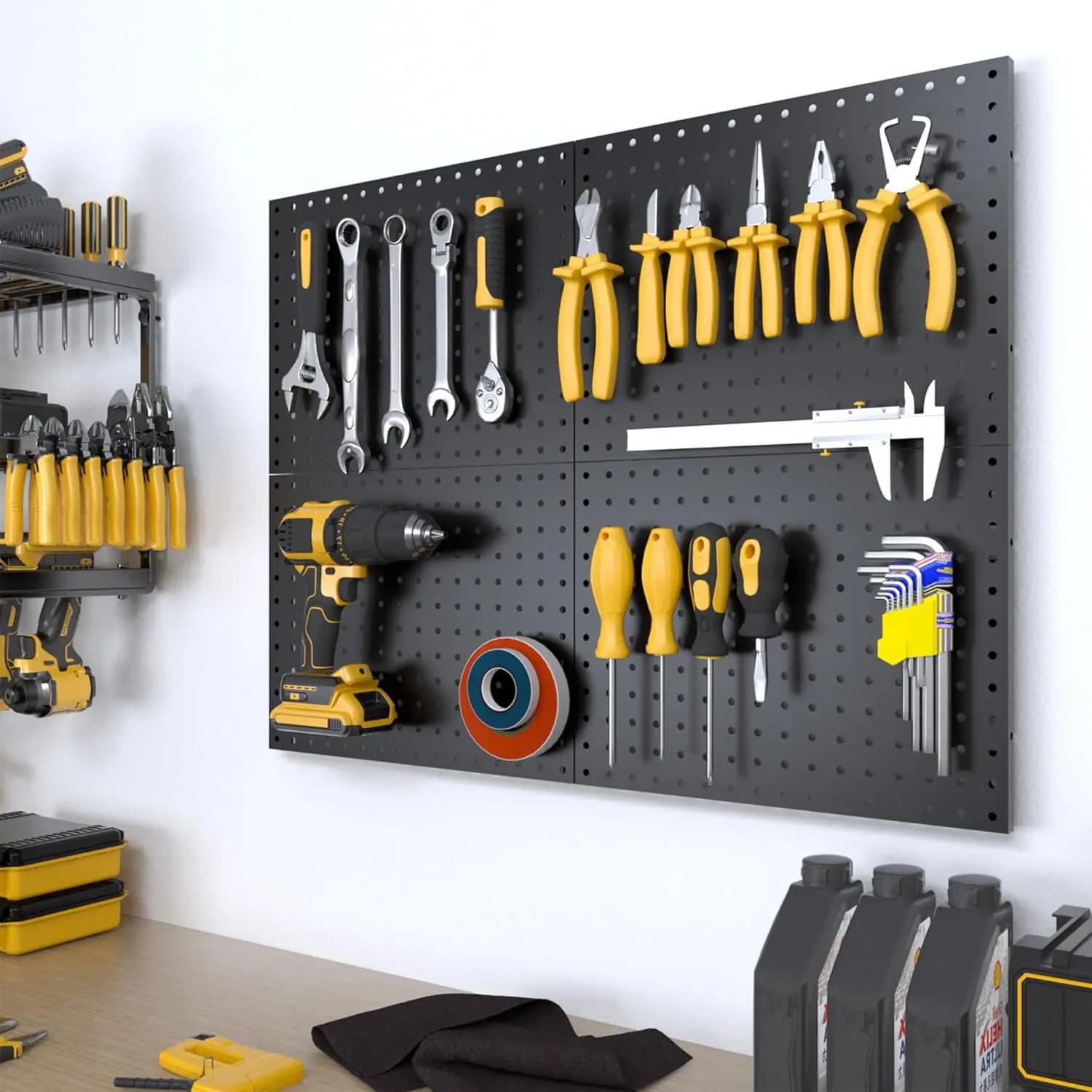 30*40 cm Metalen Gat Board Muur Organizer 12*16 Inch Pegboard Panelen Muur Opslag Display Thuis Planken hardware Tool Opslag