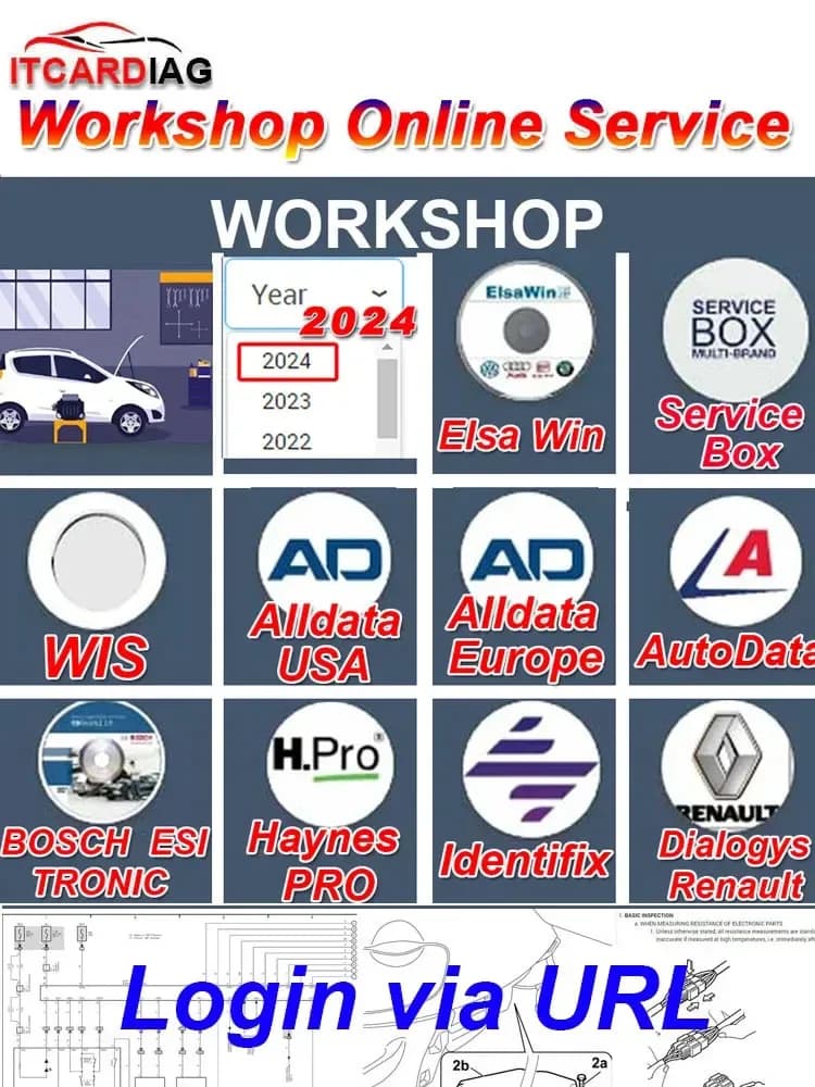 2027 Nieuwste Werkplaatsreparatie Online Accountpakket voor Haynes PRO W-I-S Service Box E-lsa Win FCA USA Auto Data Alle gegevens