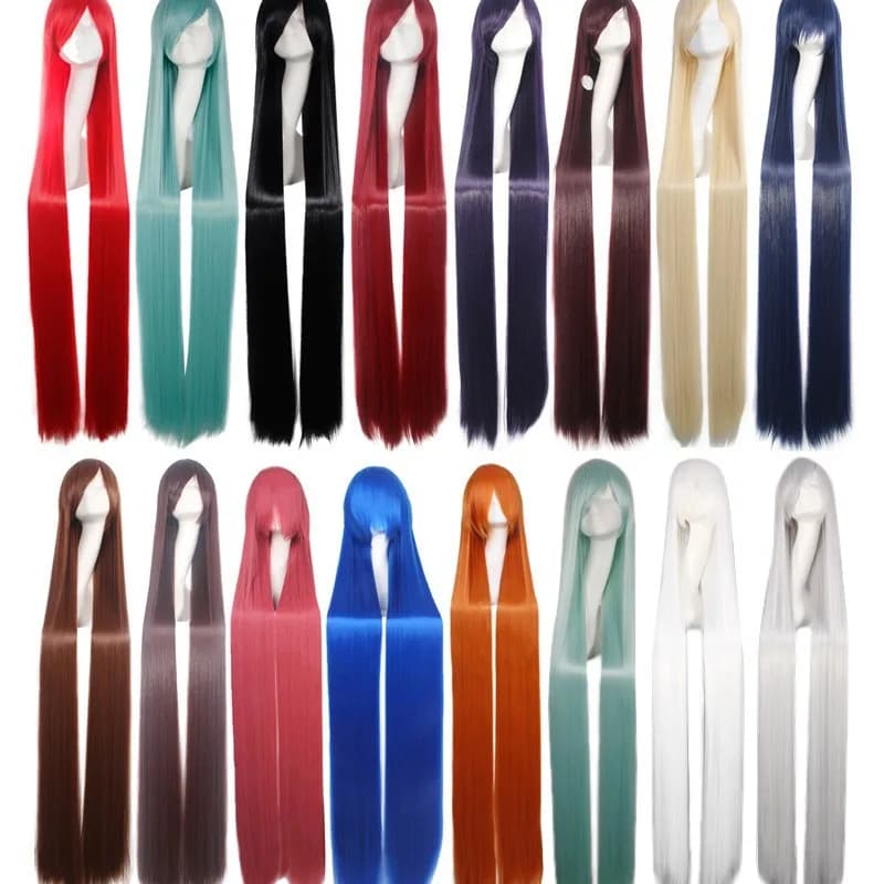 Synthetische Cosplay Pruik 150 cm Lang Steil Haar Kostuum Universele Anime Gekleurd Haar Oude Stijl Mannen Vrouwen Hot Party Halloween