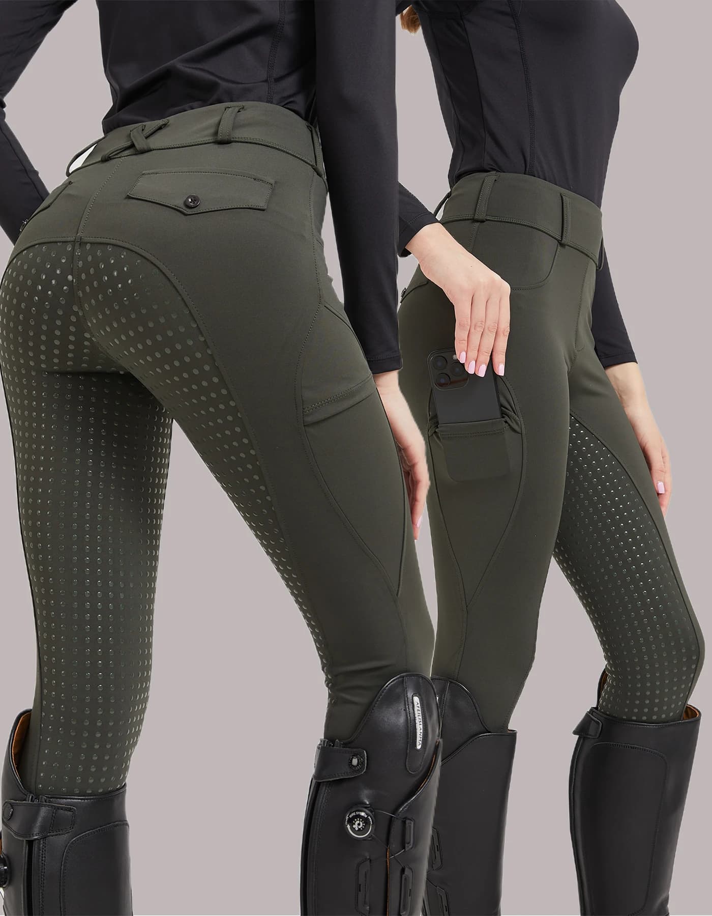 Professionele paardrijbroek siliconen antislip sneldrogende nauwsluitende fietssportbroek voor paardensportonderzoek