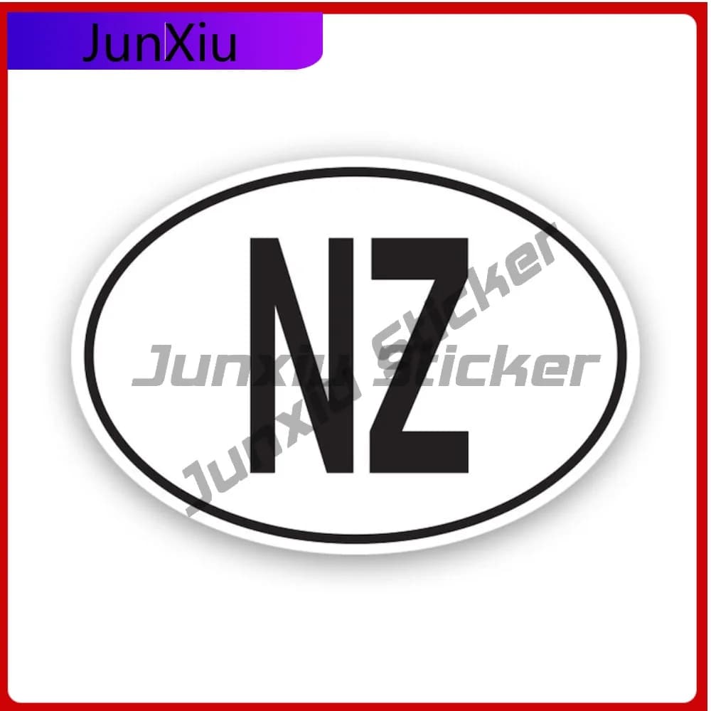 Nz Nieuw-Zeeland landcode ovale sticker UV-beschermde stickers Nieuw-Zeeland landcode Euro Ovals autosticker vinyl sticker