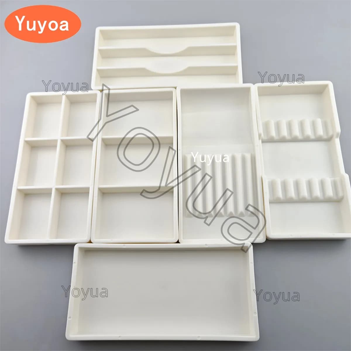 6 stks Tandheelkundige Autoclaveerbare Trays Plastic Lade Organizer Gemakkelijk schoon te maken Steriliseren Voor Tandarts Chirurgisch Tandheelkundig