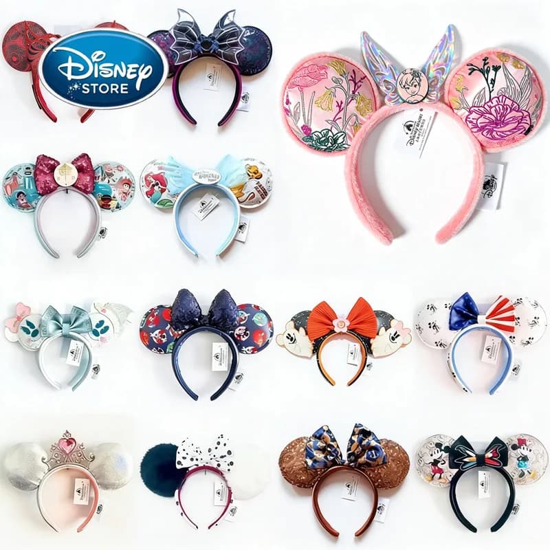 Disney Prinses Hoofdband Mickey Ear Rapunzel Pailletten Strik Haarhoepel Verjaardagscadeau Meisjesaccessoires Halloween Cadeau Kerst Jack