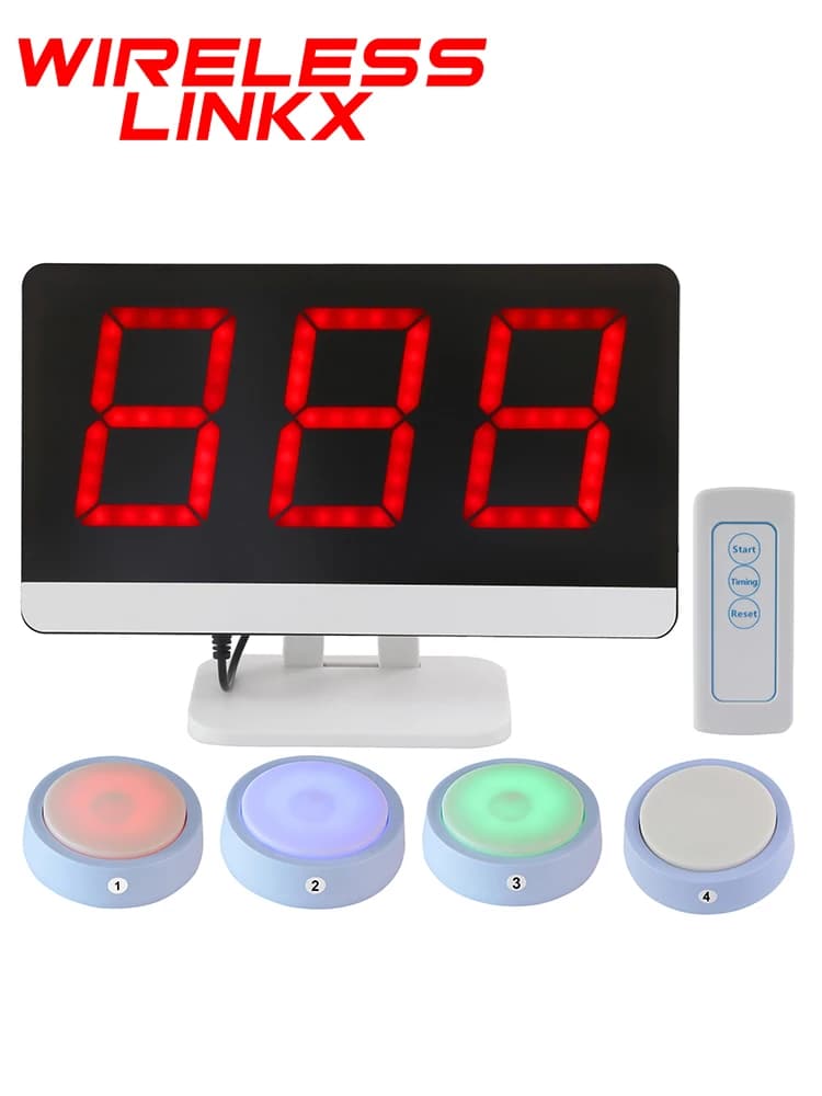 Quiz Antwoordspel Buzzer Systeem 4 Kleurenstatussen 3 Antwoordmodi voor Klascompetitie Familiespellen Antwoord Buzzer