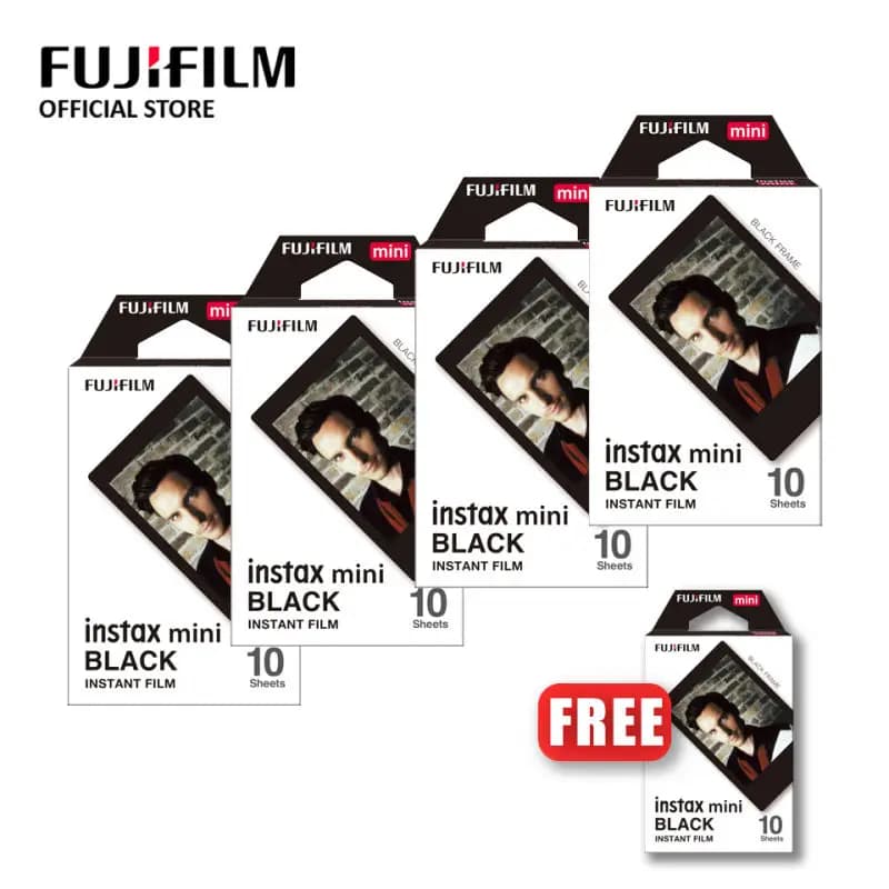 Fujifillm Instax Mini Zwart Frame Kleurenfilm 10/30/50 Vellen Voor Fujifillm Instant Mini 12,11, 9, 8 7s Camera Voor SP-1/2 Printer