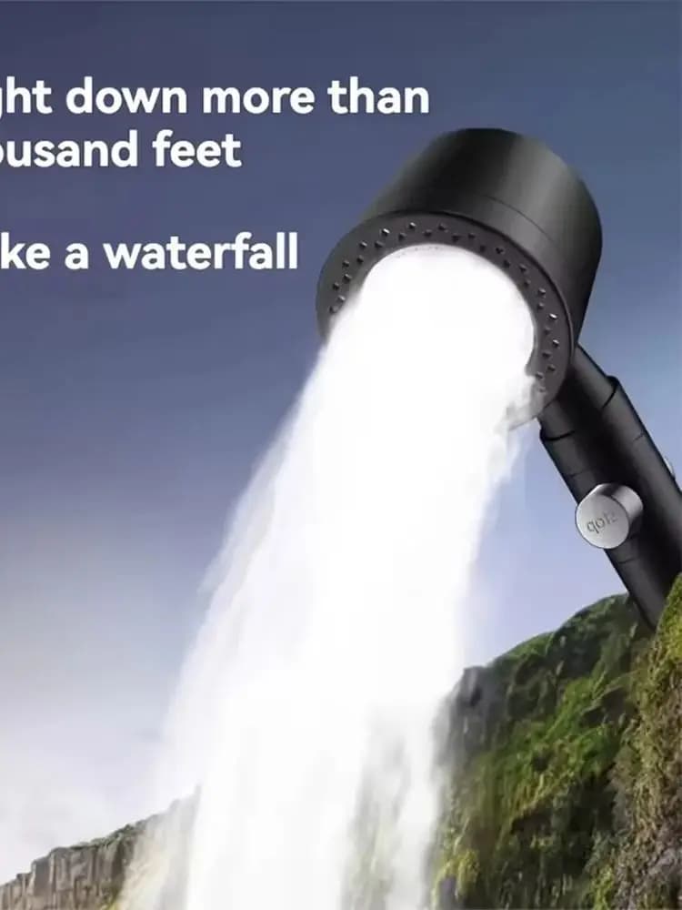 Nieuwe hogedruk waterbesparende filter douchekop 5 standen handdouche éénknops stop badkamer accessoires set