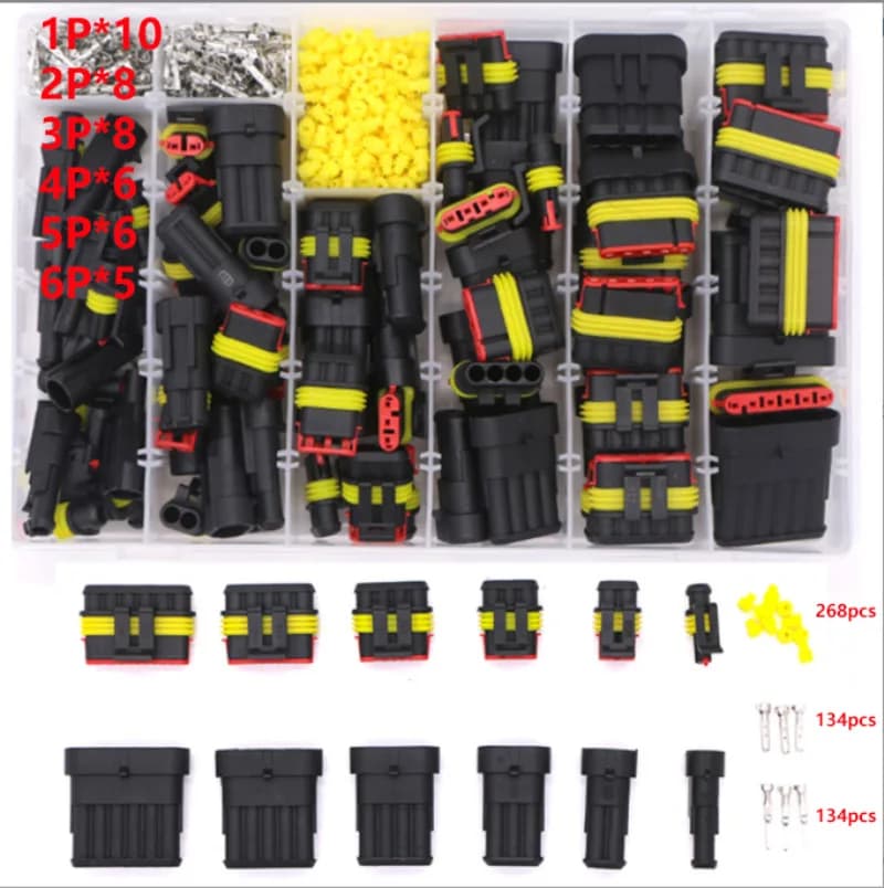 Waterdichte connectorenset Automotive draad snelkoppeling Elektrisch in autobedrading Auto Seal Socket 1 2 3 4 5 6-pins stekkerset Manier