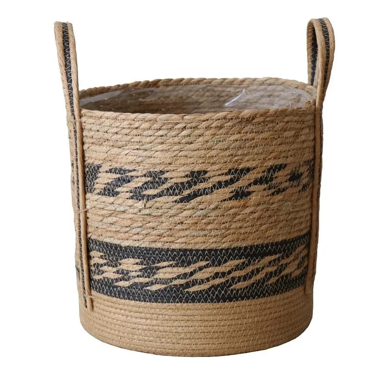 Natuurlijke zeegras geweven plantenmand, decoratieve plantenpot hoes voor binnenpotten, decoratie voor huis en tuin, decoratieve mand