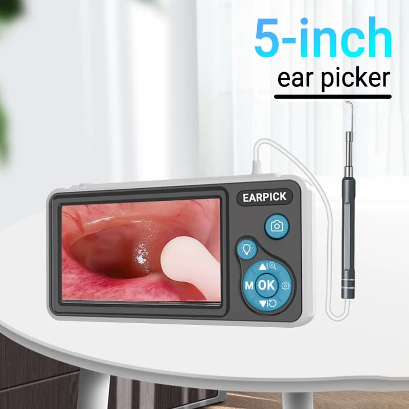 Oorcamera Otoscoop Digitale otoscoop met IPS-scherm 1080P Oorreiniger met IP67 waterdichte camera voor oor-inspectie thuis